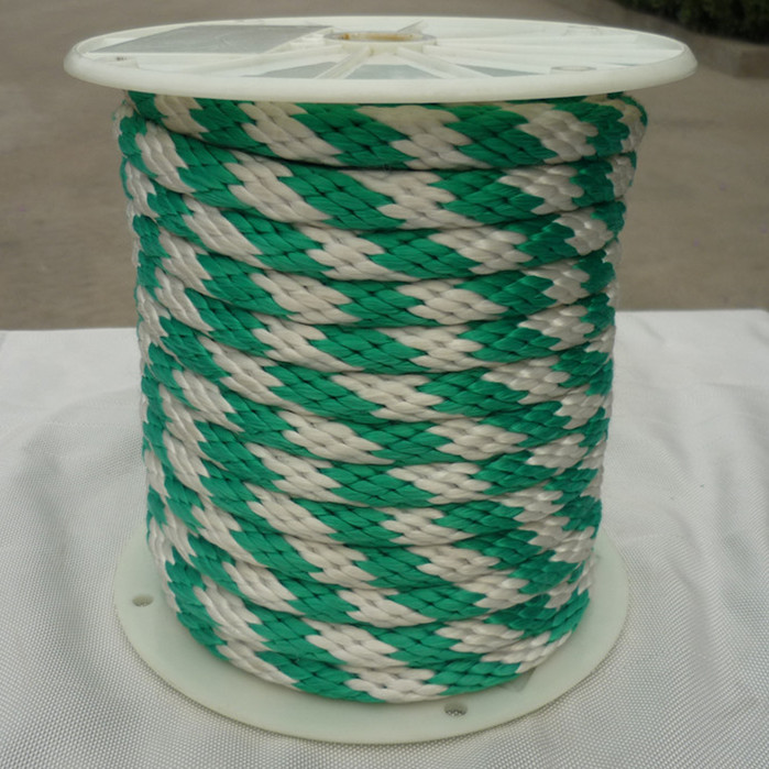 PP/polyester/nylon solid braided rope