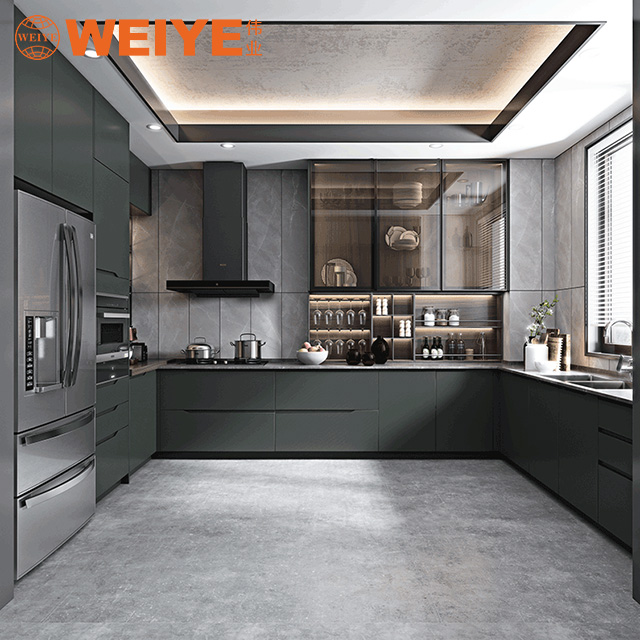 Aluminum antibacterial coating frame kitchen cabinets