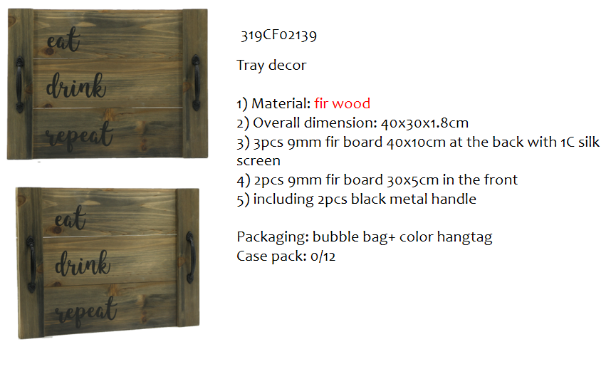 Wood tray