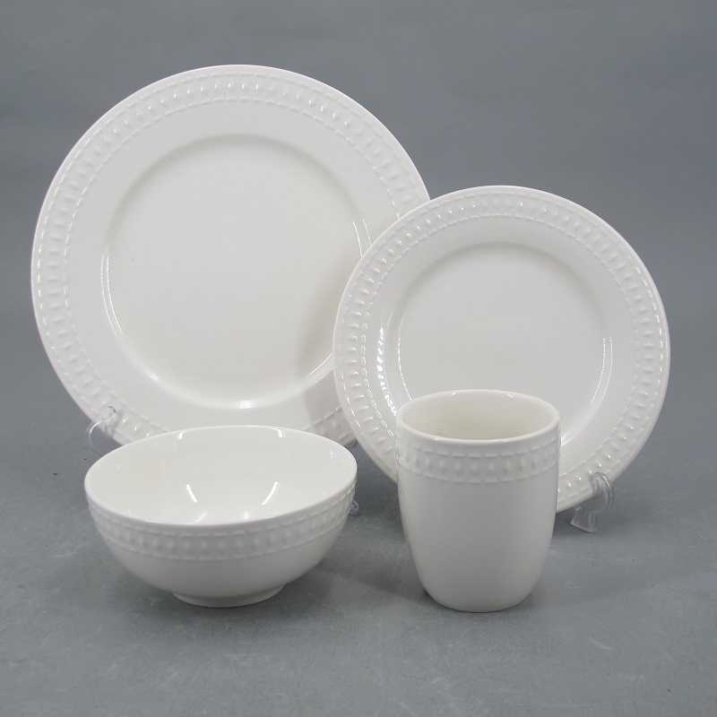 Embossed tableware