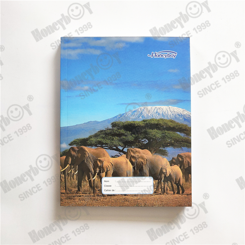 Softcover artpaper ivory board glue binding exercise book for schools