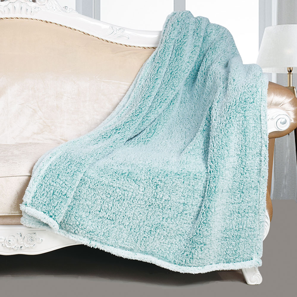 Solid Sherpa Throw