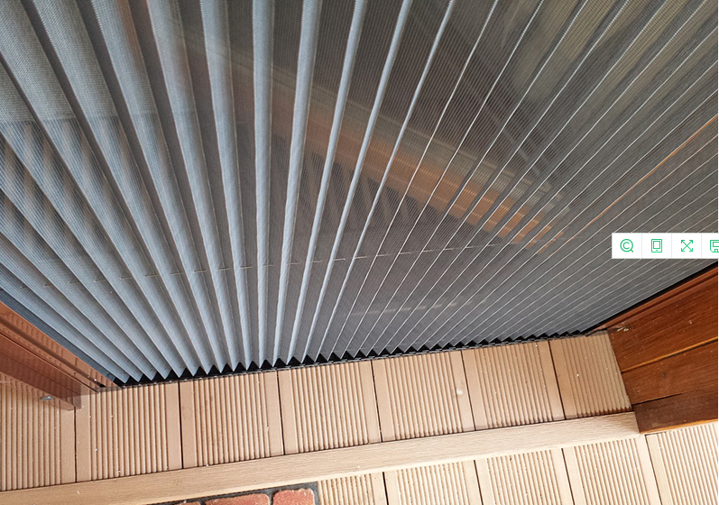 Pleated screen mesh for window and door