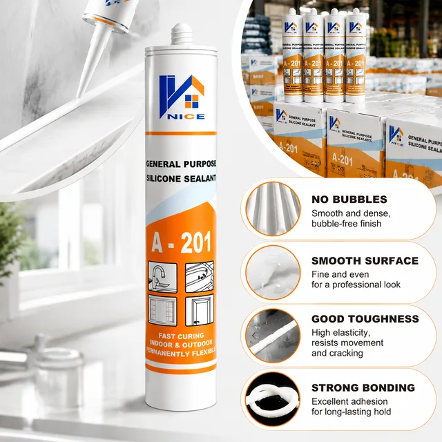 ODM OEM General Purpose Acetic Silicone Sealant for Glass and Window Sealing