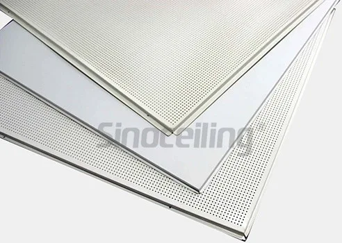 Perforated aluminum ceiling tile T24 lay-in
