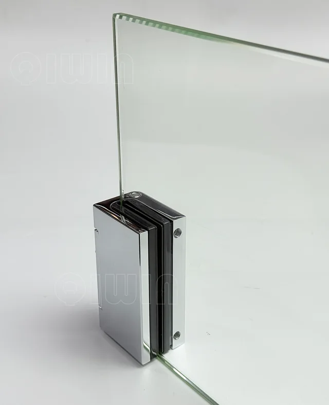 Drill free shower hinge