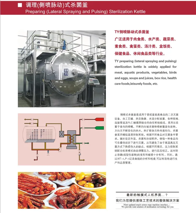 Tianyu Weiye sterilization Conditioning (side spray pulse) type sterilization kettle food industry