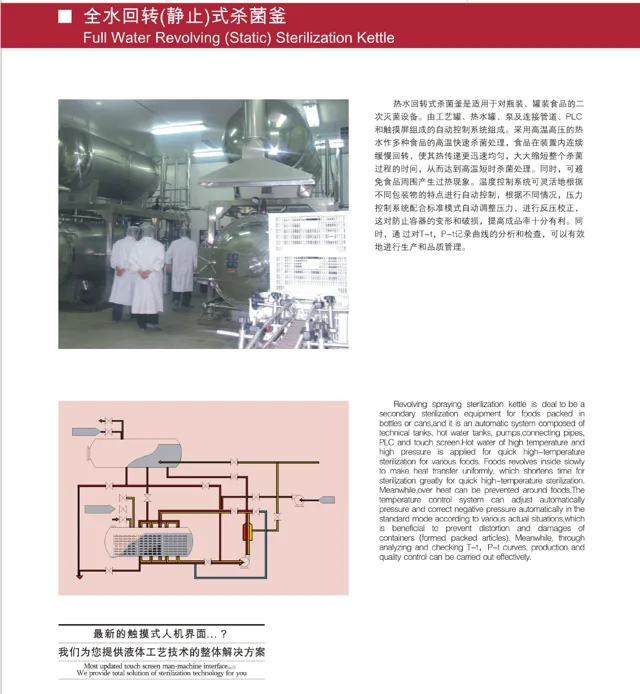 Tianyu Weiye Hot water swing Hot water rotary sterilization kettle Dairy products, beverages, cans, meat products