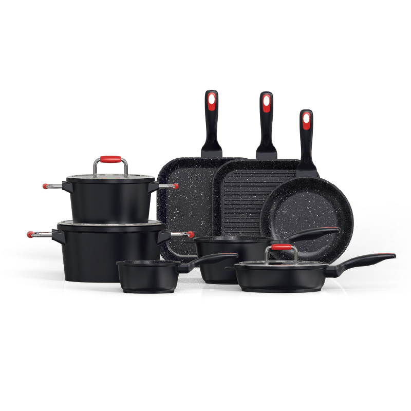 Die‑cast Aluminum Non‑Stick Cookware Set
