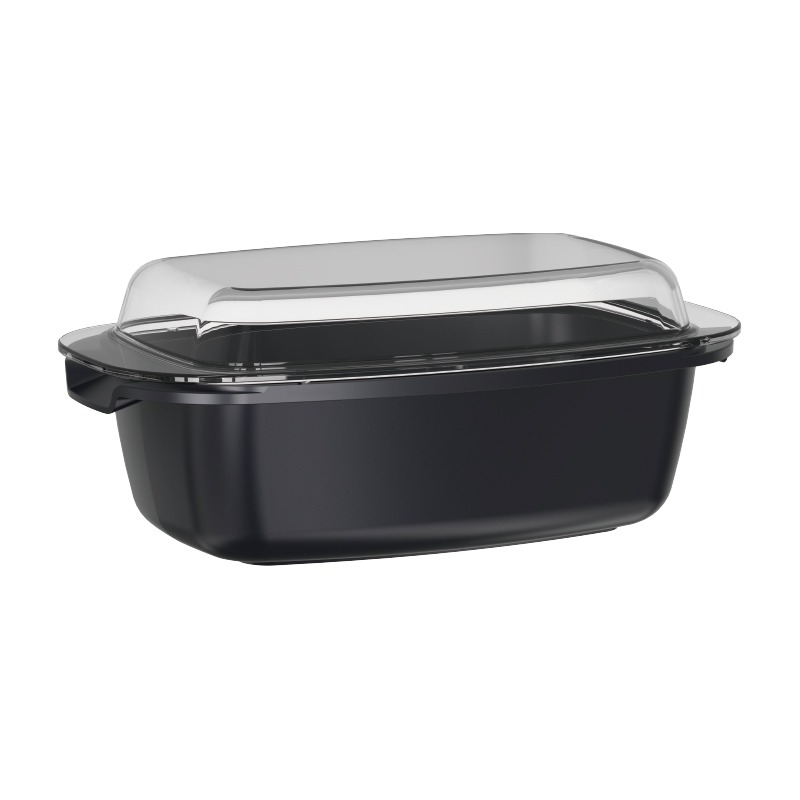 Cast aluminum non-stick rectangular roaster