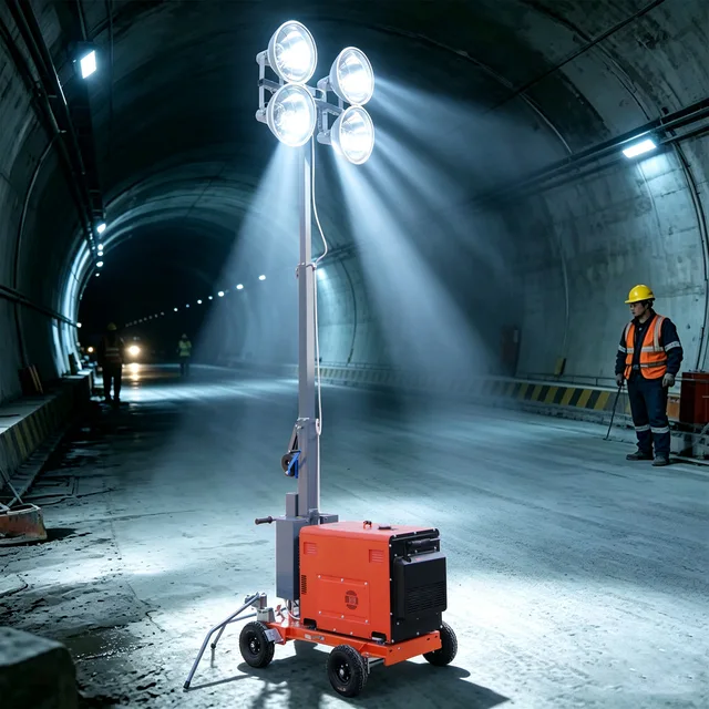 5m 1000w*4 Portable Mobile Light Tower