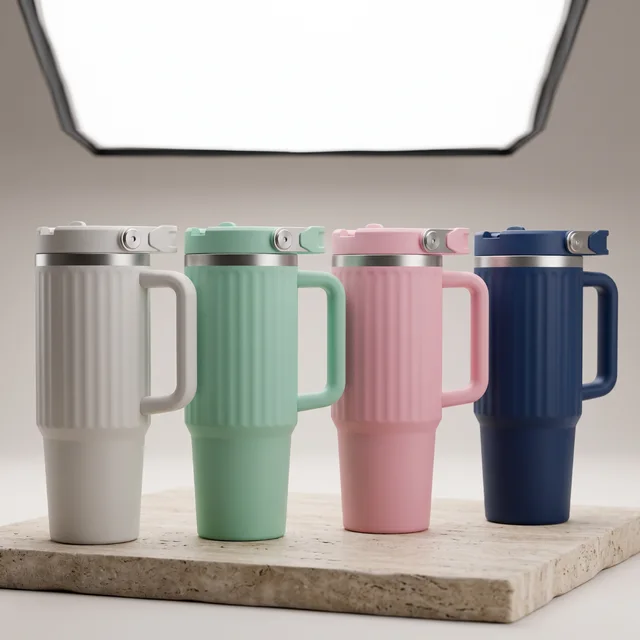 New 30oz Stainless Steel Insulated Cup - Large Capacity Portable Water Bottle for Travel and Car Use