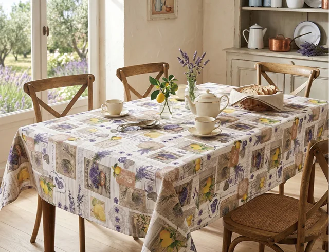 PVC Table Cloth With Polyester Backing