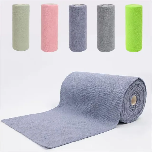 Tear-Off Kitchen Cleaning Cloth | Roll-Type Disposable & Reusable Scrubber Wipe, Washable Multi-Purpose Dish Towel