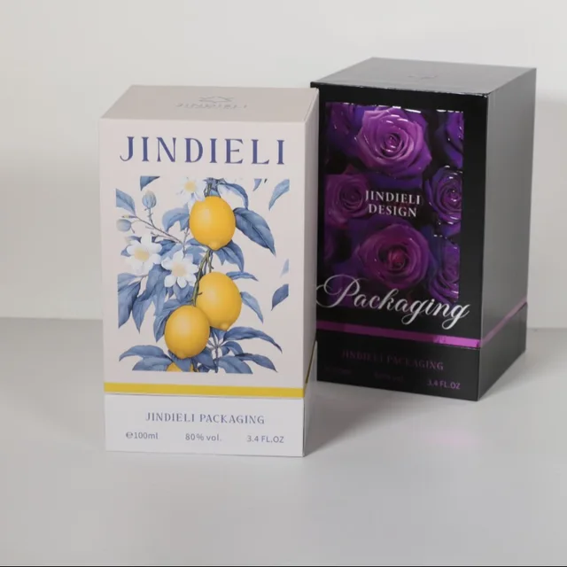 Custom Perfume Gift Box Lid and Base Packaging for Fragrance