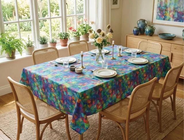 PVC Table Cloth With Polyester Backing