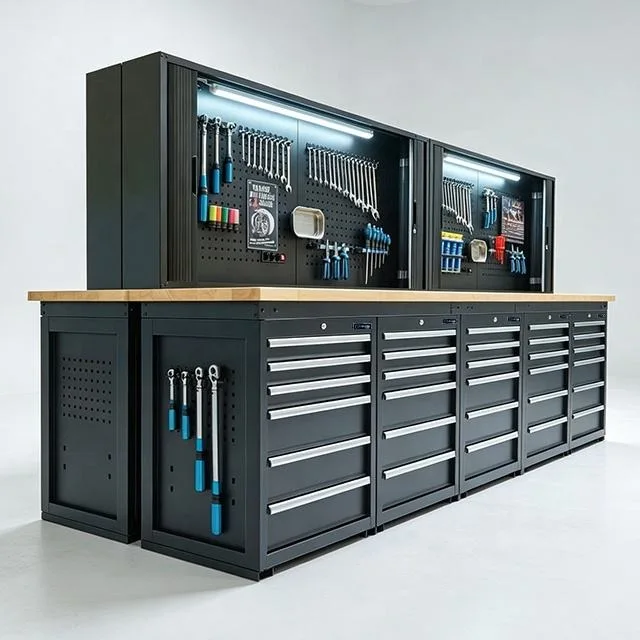 Customized heavy-duty workshop workbench tool cabinet system storage systemWhtasapp 19990583614