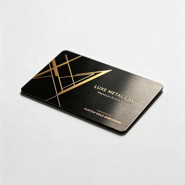 OEM Factory Custom Luxury Matte Black Metal Business Card