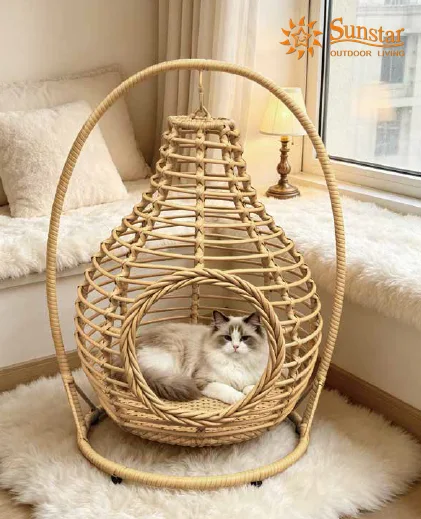 Wicker Pet Bed Hammock