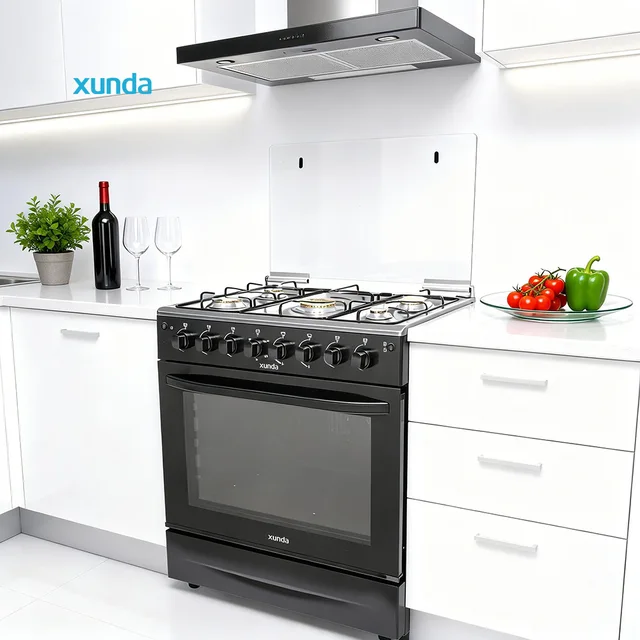 Xunda 5 Gas Multifunctional Household Oven Freestanding Stainless Steel Gas Stove with Oven Estufa a Gas Gas Ovens Pizza