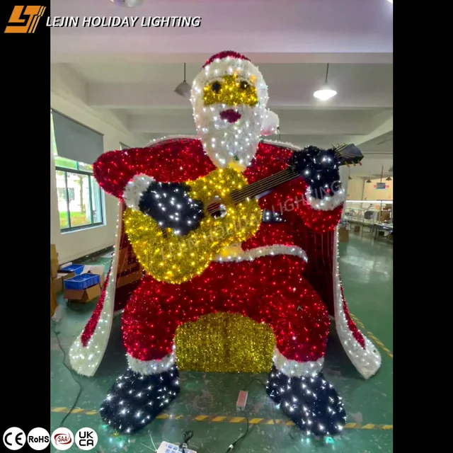 LEJIN HOLIDAY LIGHTING Factory Customization Festival Decoration Commercial Street Square Christmas Father Motif Light