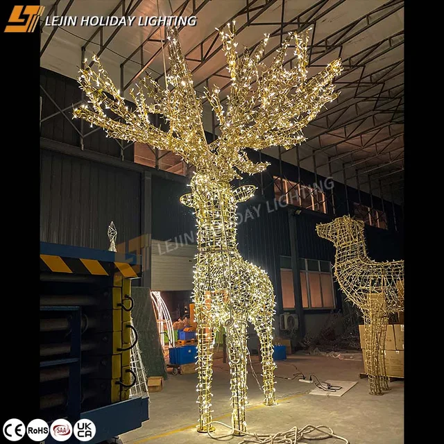 LEJIN HOLIDAY LIGHTING Customization Outdoor Waterproof Deer Decoration Motif Light