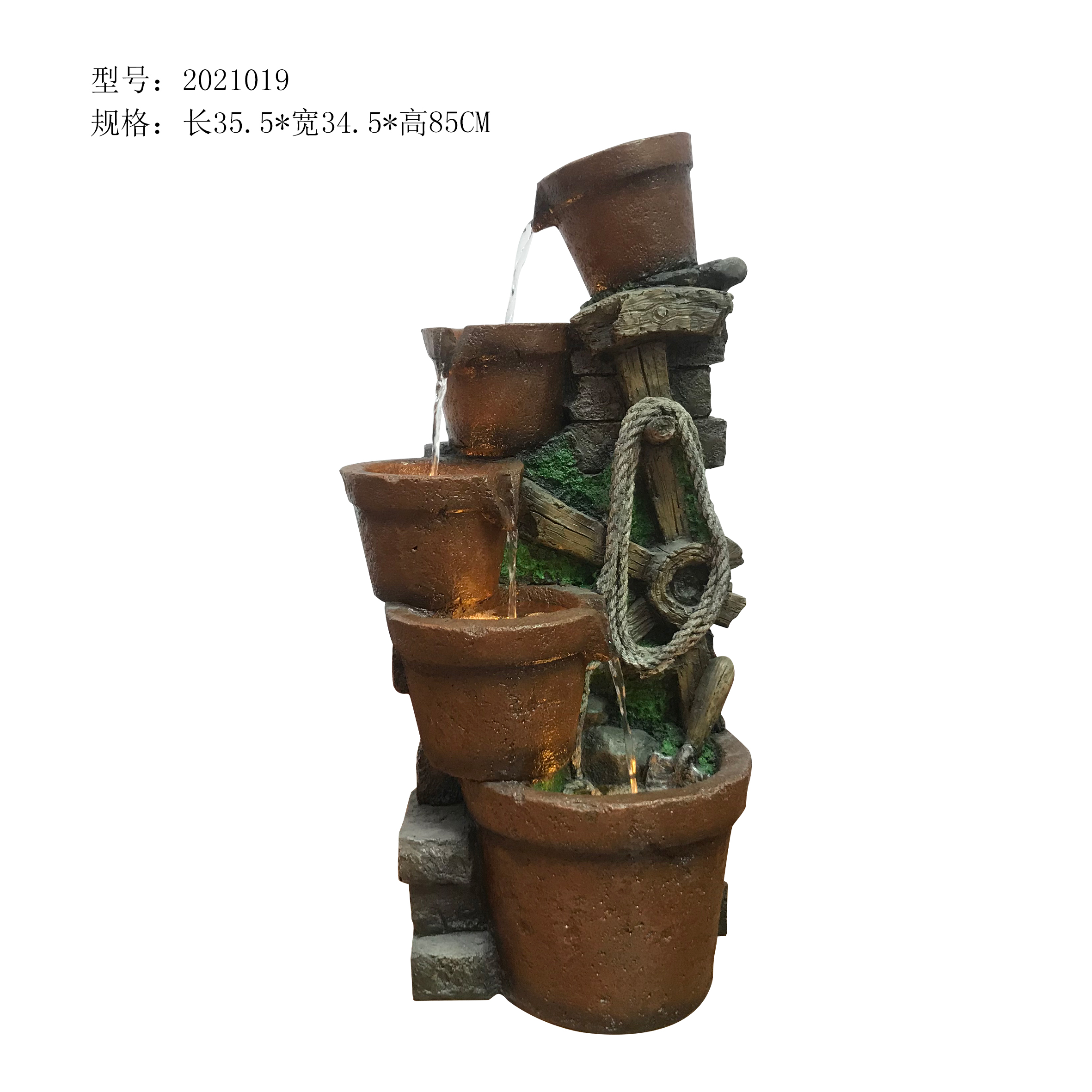 Classical antique polyresin slate fountain for garden decoration