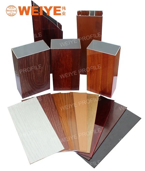 Electrophoresis wooden grain aluminium profile