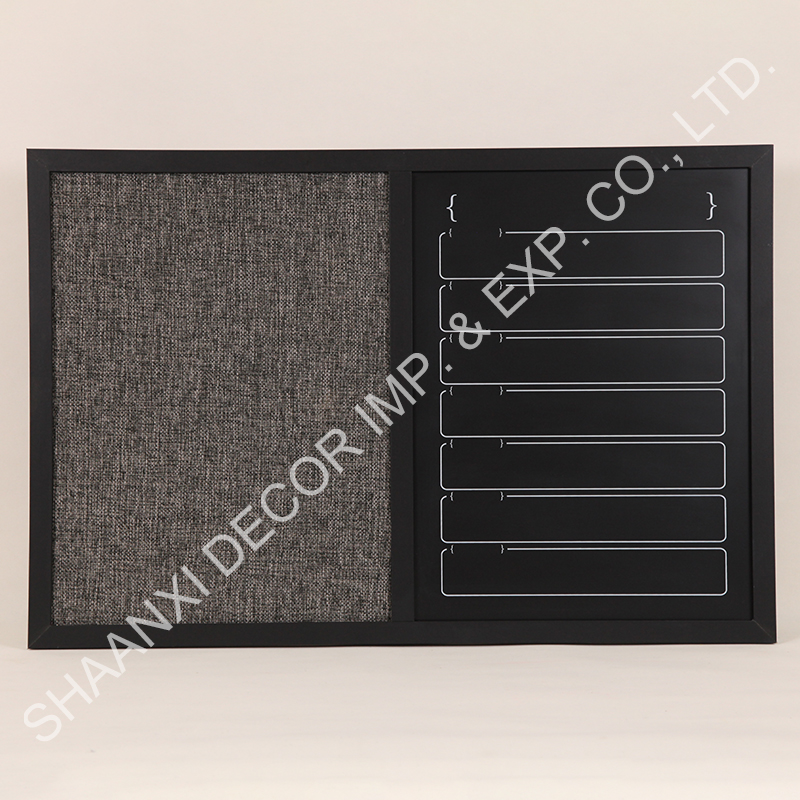 Magnetic chalkboard bulletin combo board