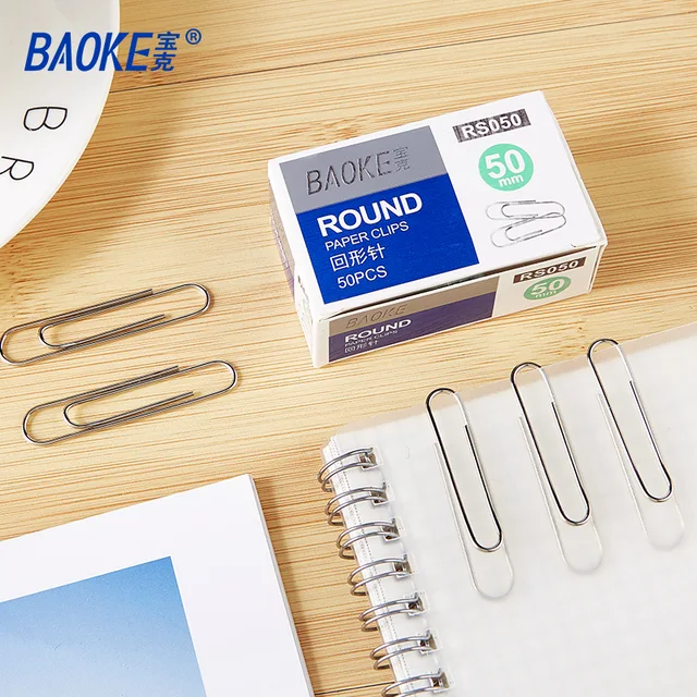 RS050 paper clip made of high quality stainless steel tough and durable paper clip 50mm Paper clip