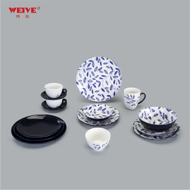 The' Branches & Leaves' Collection Tableware- Navy Blue