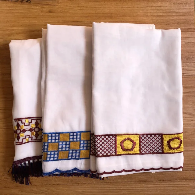 African embroidered stole Arab turban scarf Jacquard strong twist scarf