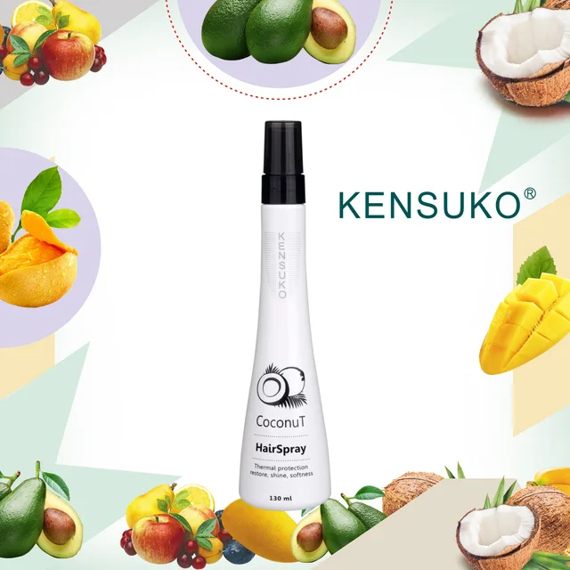 KENSUKO Hair Spray Fruit Coconut UV protect Beauty Perfumed Hair Spray Coconut Thermal protection 130ML