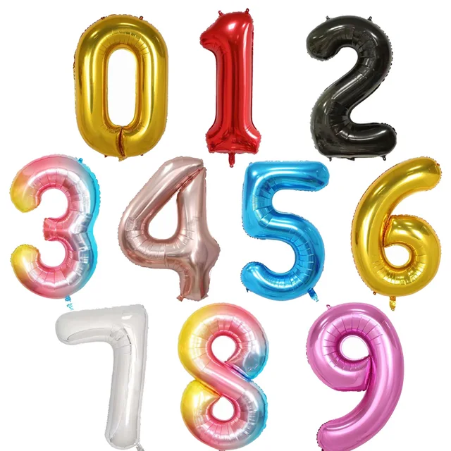 2020 canton fair Hot sale 18 inch number foil balloon