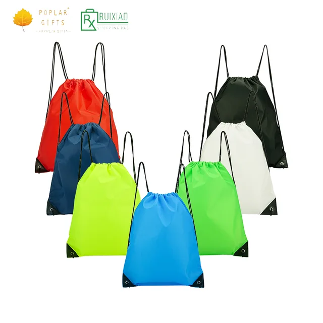 210D polyester drawstring backpack, water-proof promotional travel bag, shopping bag.
