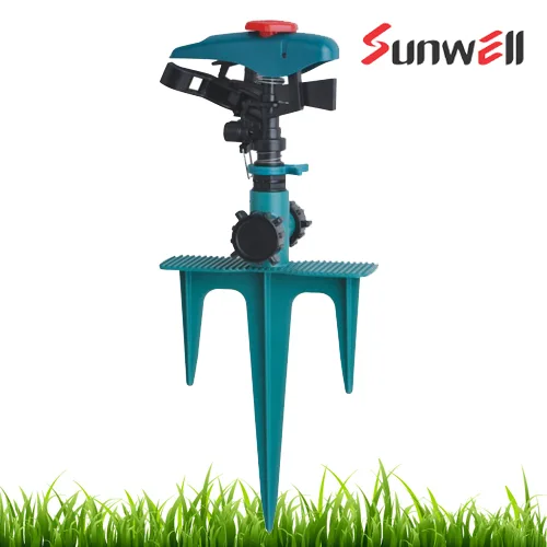 Plastic sprinkler with step spike