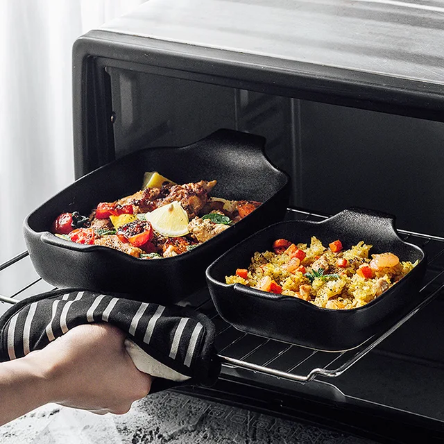 Square Baking Dish with Roll-out Handle