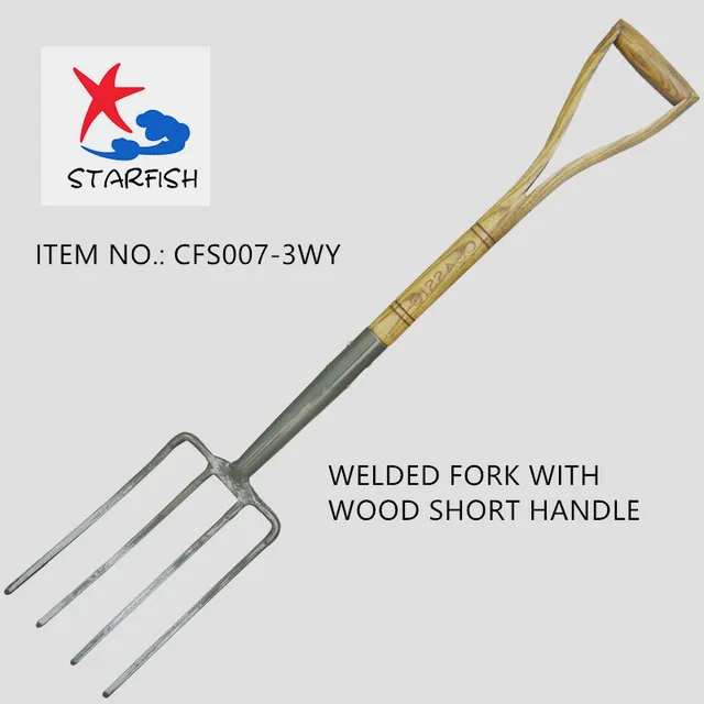 4t Fork With Short Wood Handle