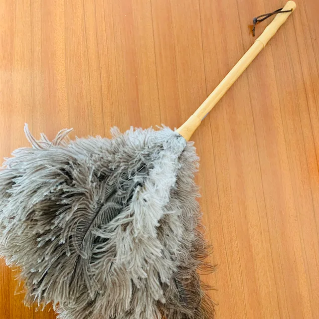 Ostrich feather duster with bamboo handle