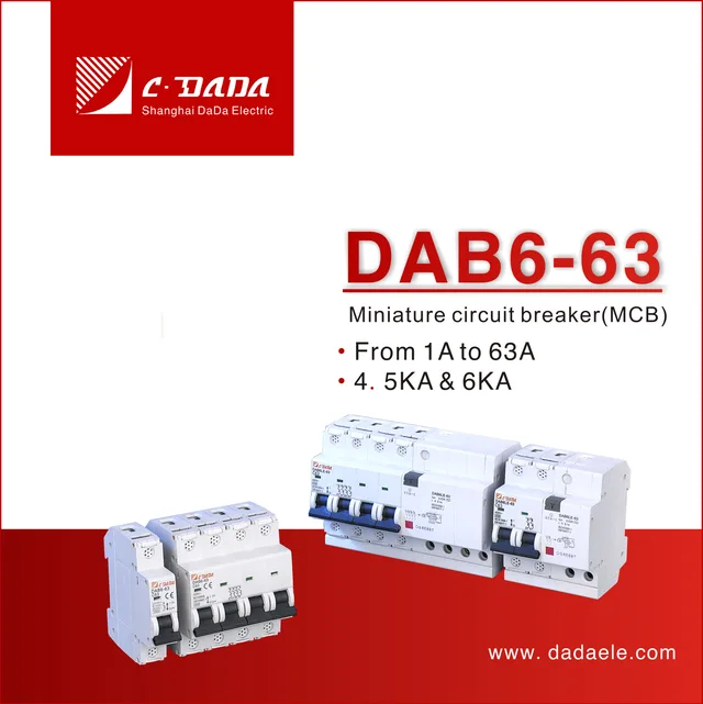 MCB DAB6 Miniature Circuit breaker 4.5KA 6KA