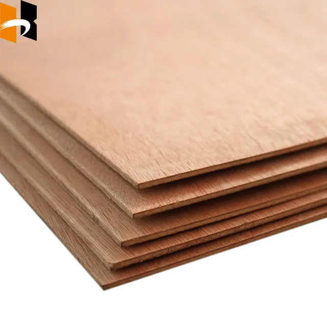 Application Bathroom Furniture Cabinet Bintangor Okome Sapele Commercial Plywood