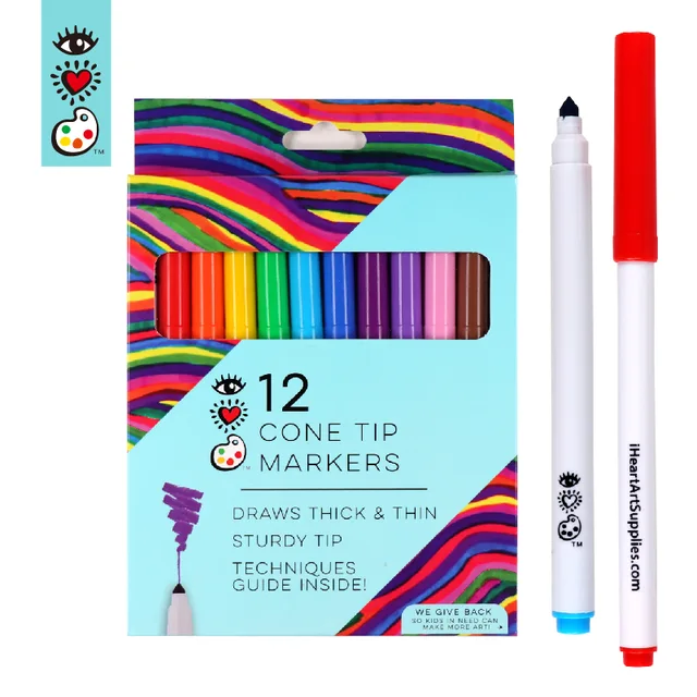 12 Colors Super Tip Children Washable Watercolor Pen Set