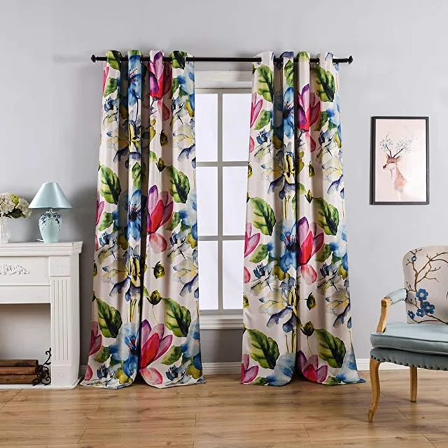 Abstract Colorful Curtains Printed