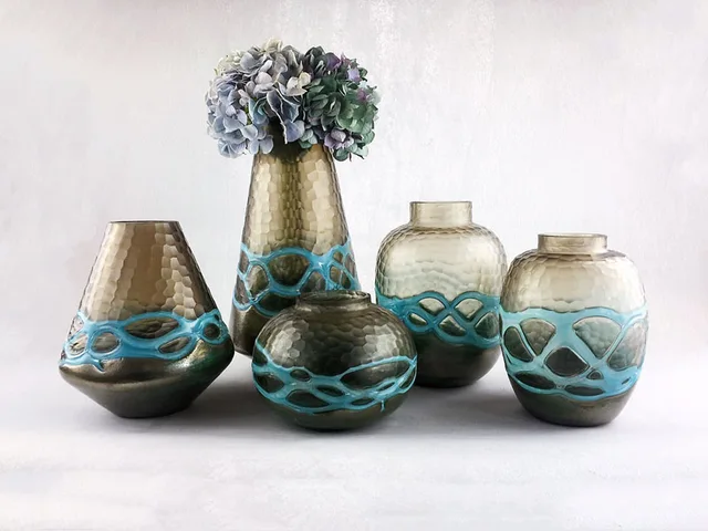 Honeycomb Carved Glass
