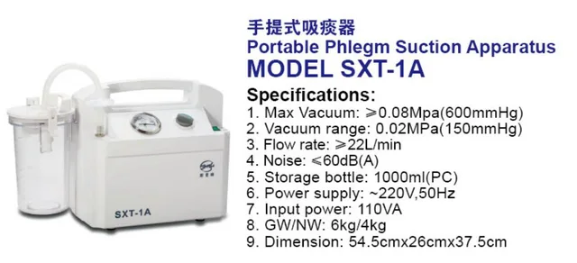 Portable Phlegm Suction Apparatus