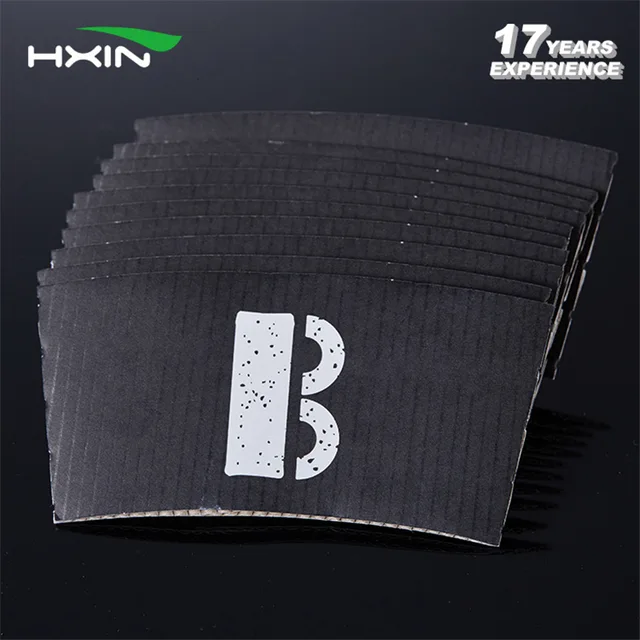 Eco friendly disposable paper cup sleeve