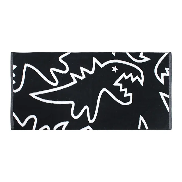 Cotton Black & White Two-Color Jacquard Towel