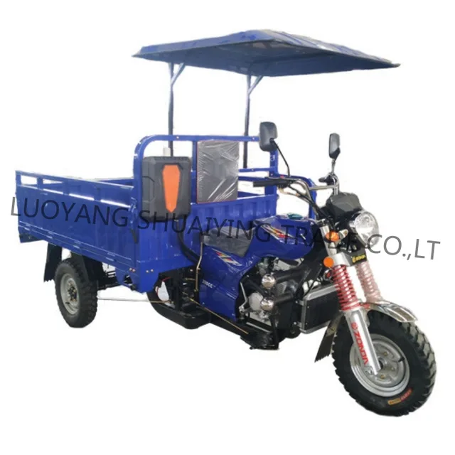 Best Sale Heavy Loading Delivery Cargo Petro Type Three Wheel Motorbike BenzinTruck Trailers Cargo Tricycle Motorcycle