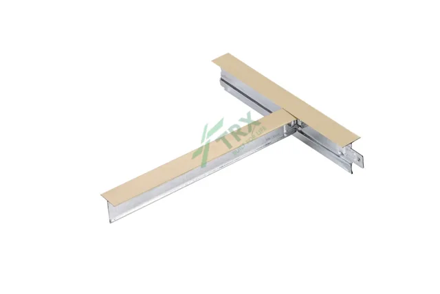 White bright wooden flat T bar