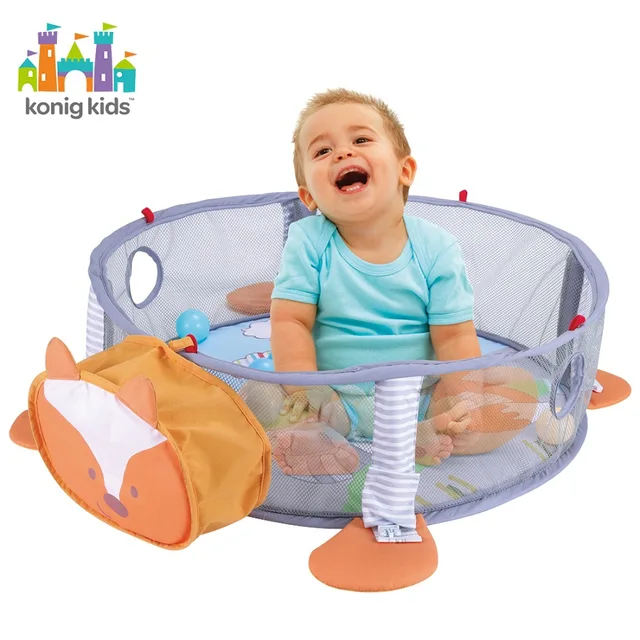 Konig Kids 3 in 1 Fox Activity Play Gym, Ball Pit
